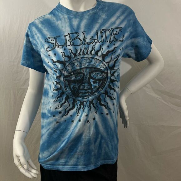 𝅺SUBLIME T-Shirt "Classic Sun" Blue Tie Dye - Picture 1 of 10